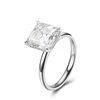 bague moissanite en or blanc massif 10 carats