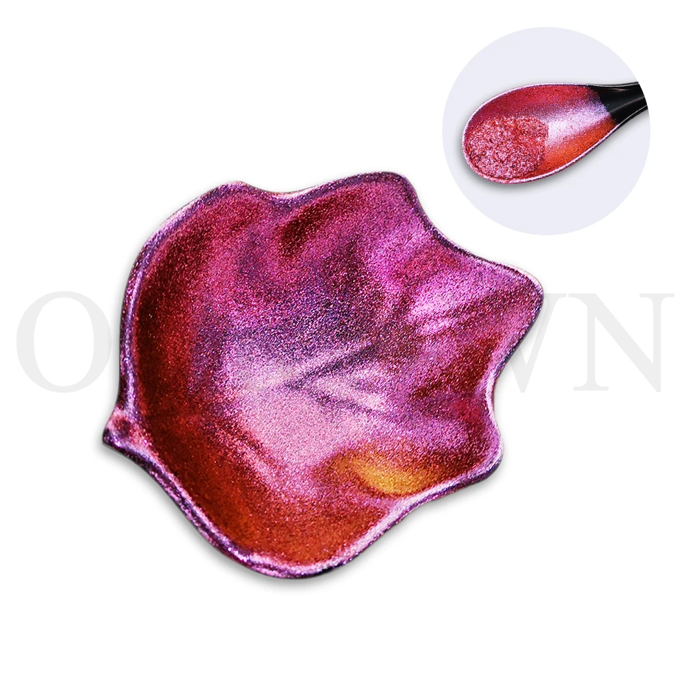 Rosy red copper metallic effect popular cosmetic eyeshadow pigment glitter chromatic chameleon makeup powders