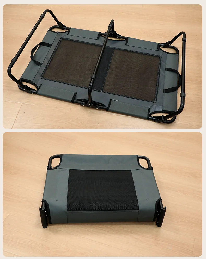Hot Foldable Large Size Heavy Duty Pet Camping Bed 600D Oxford Cloth Breathable Indoor Outdoor Dog Cat Bed Pet Supplies manufacture