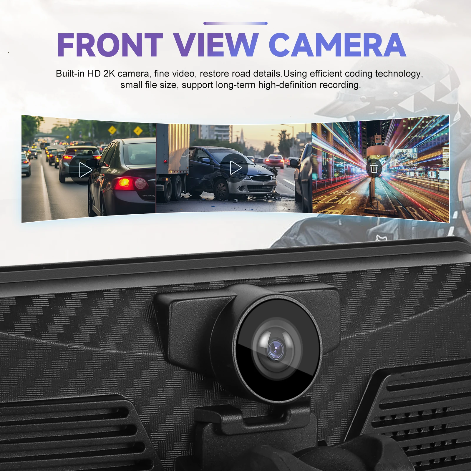 podofo 5 inch motorcycle portable wireless carplay screen android auto recording dvr navigation gps with front rear camera a3996-9