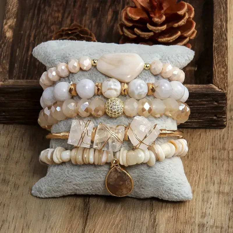 Shop Our Custom Boho Women Jewelry 5pcs Stack Bracelet Set