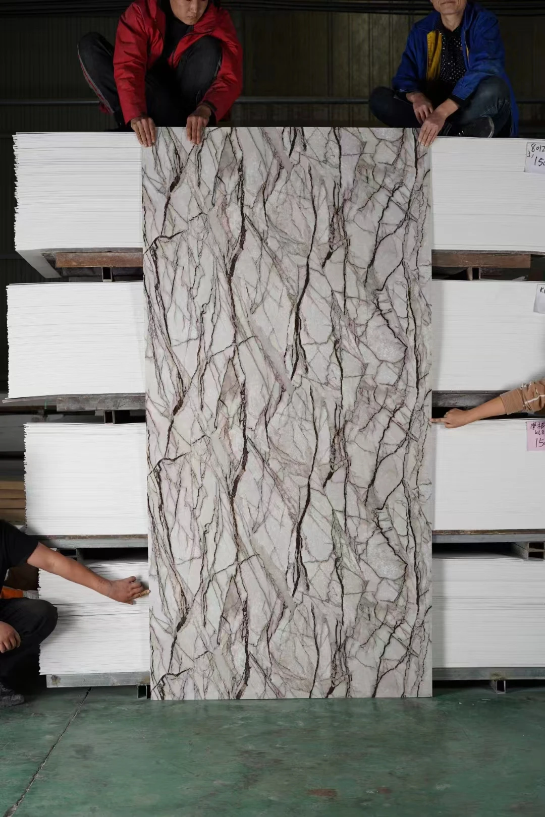 4x8 UV PVC Sheet - Lightweight, Waterproof Marble Alternative