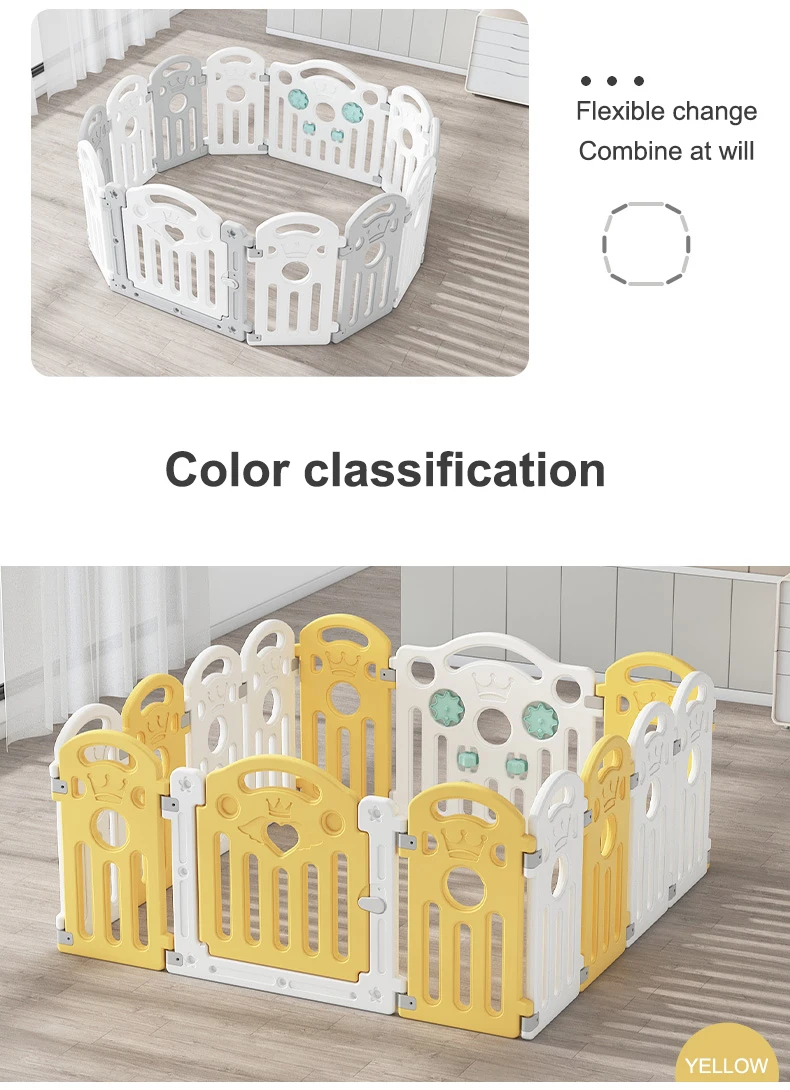 Kindergarten Home Children Play Fence Plastic Indoor Playpens Square Baby Furniture Playpens