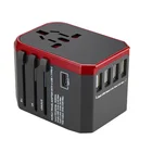 Newest Electrical travel Adaptor Socket Universal Travel Adapter with 5.6A Type-C 4USB UK US AU EU Plug Travel Adapter