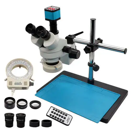 3.5X-90X Digital Trinocular Microscope with 38MP HDMI Video Camera