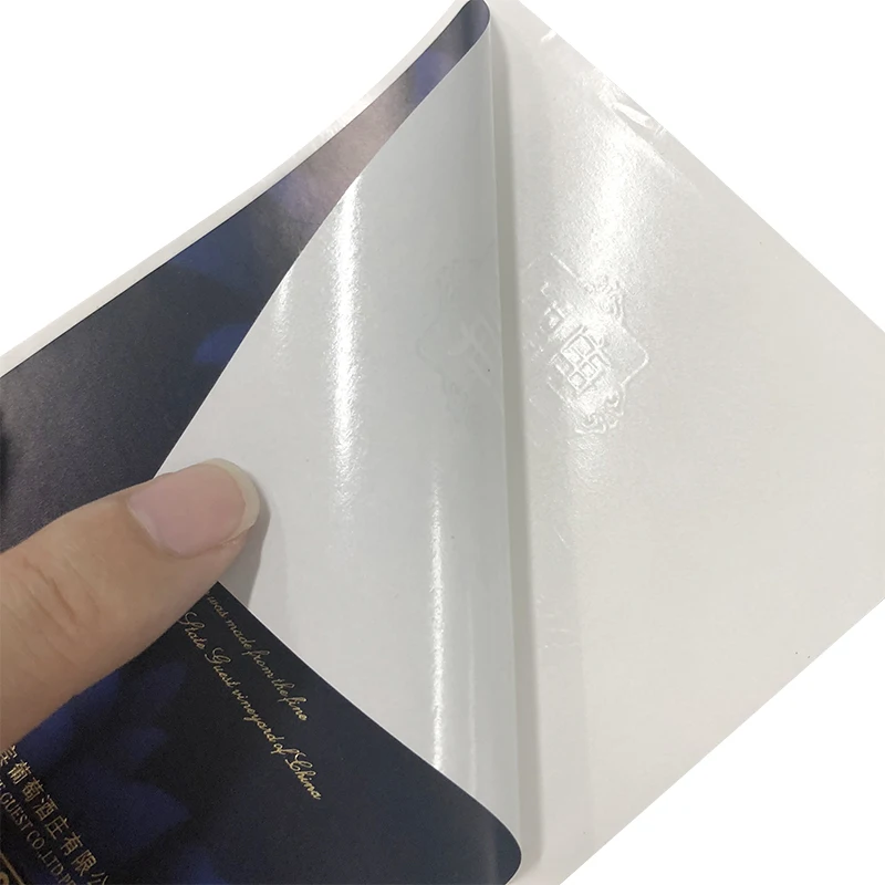 Eco Friendly Biodegradable Custom Vinyl Logo Adhesive Black Gold Foil