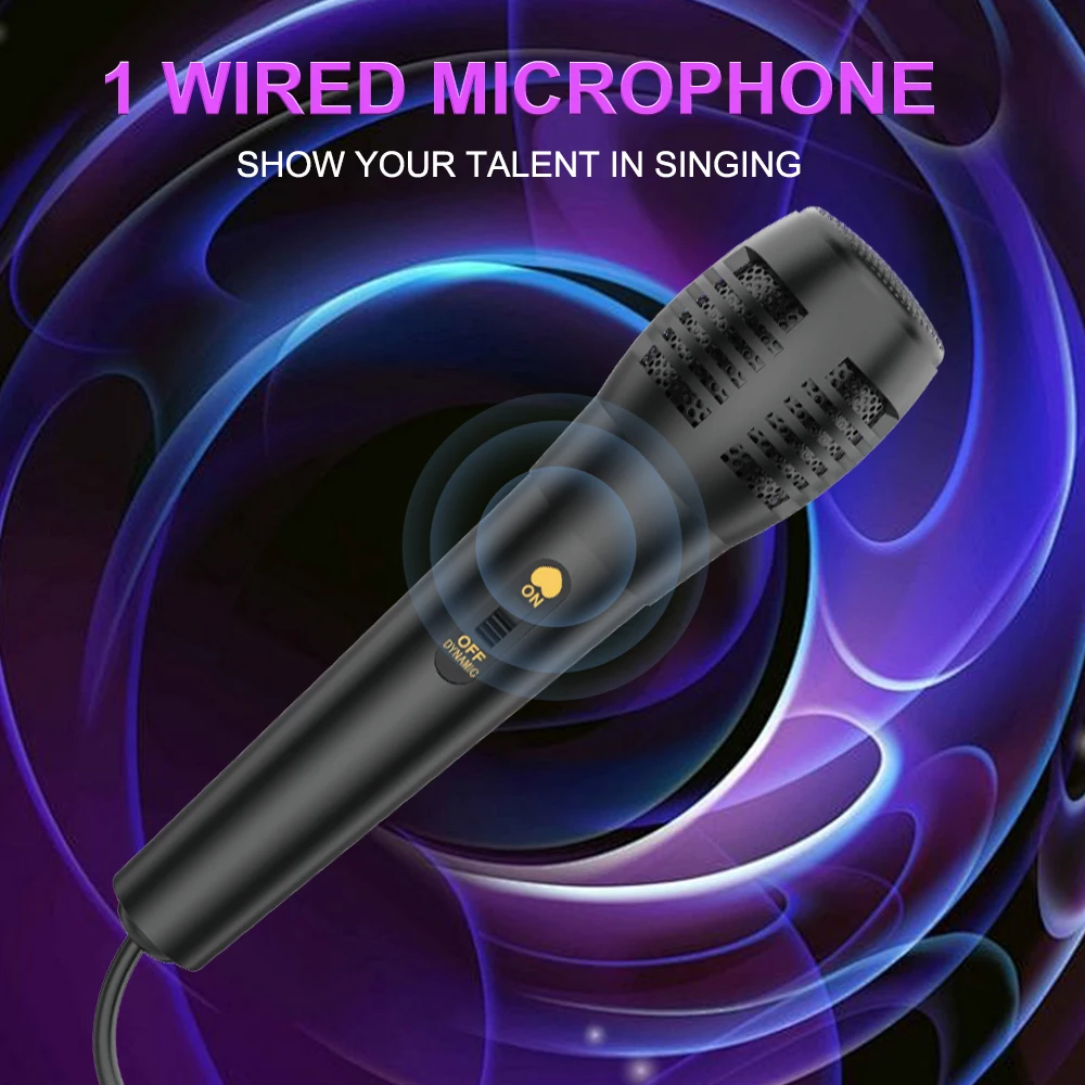 ZQS6203 TWS特色著名调频收音机七彩灯BT带麦克风的便携式卡拉ok