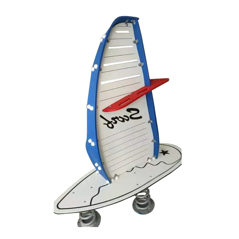 High-quality New Children's Spring Horse PE Sailboat Shake Outdoor Playground Seesaw Play Equipment.