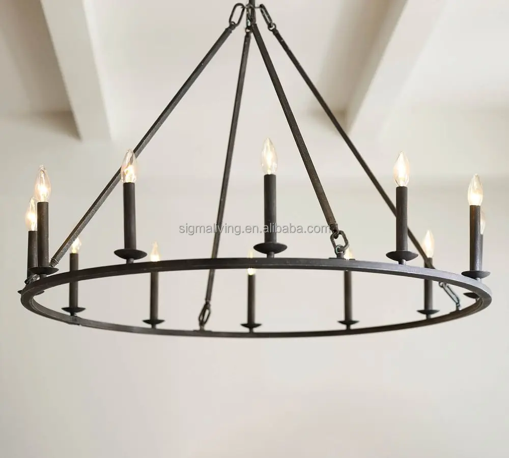 chandelier light luxury light Iron round chandelier