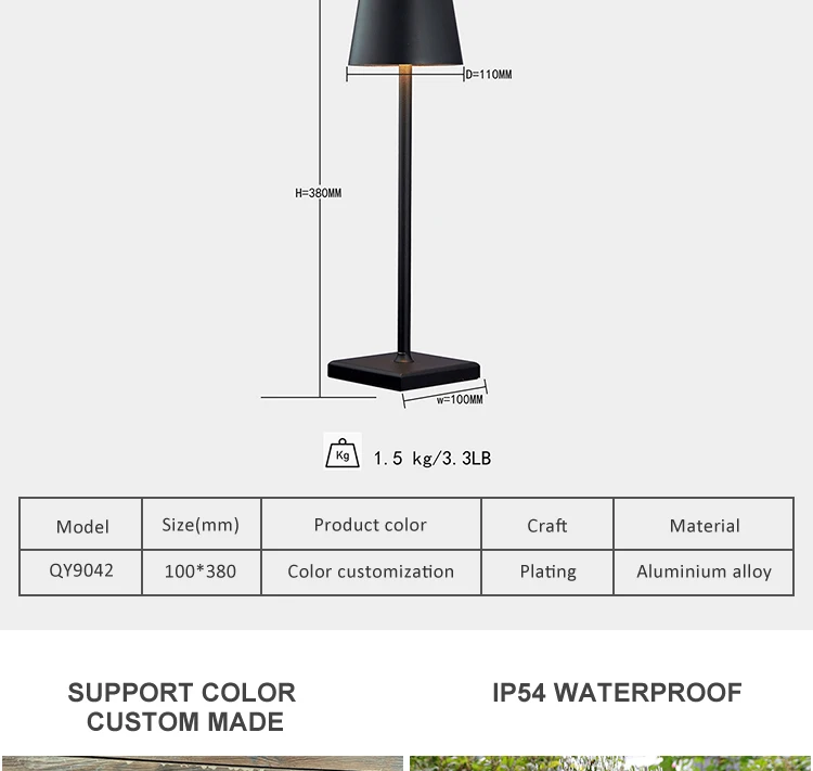 Rechargeable Cordless Led Table Lamp