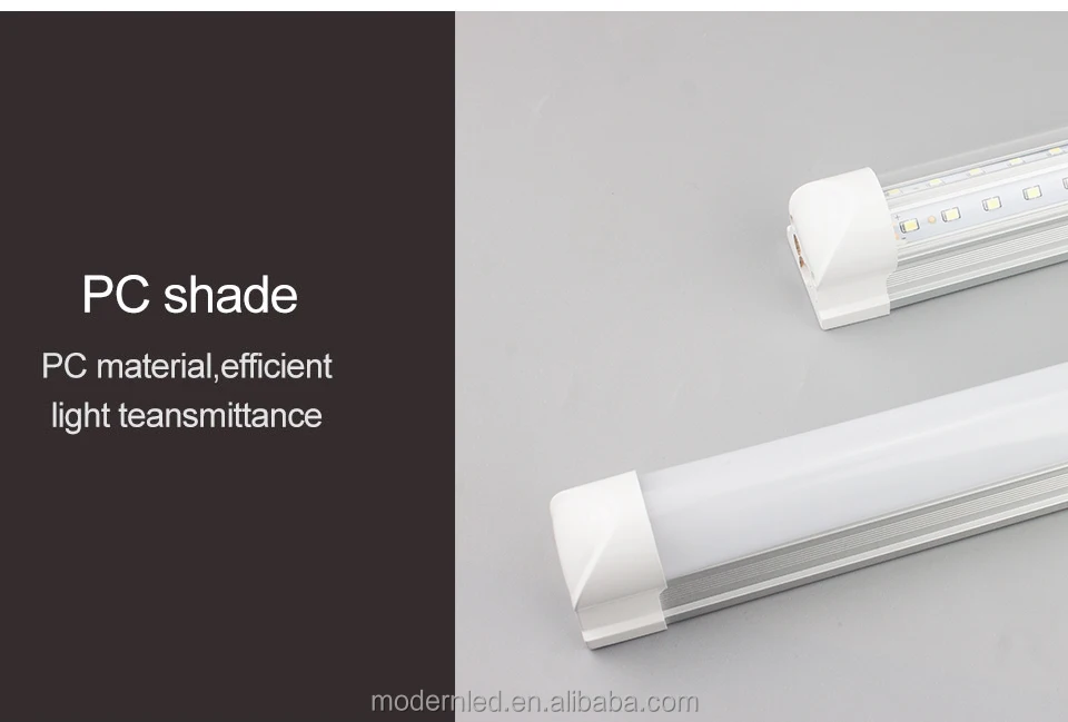 50W 100W 4ft 8ft V Model Integrated T8 Led Tube Light Garage Warehouse ...