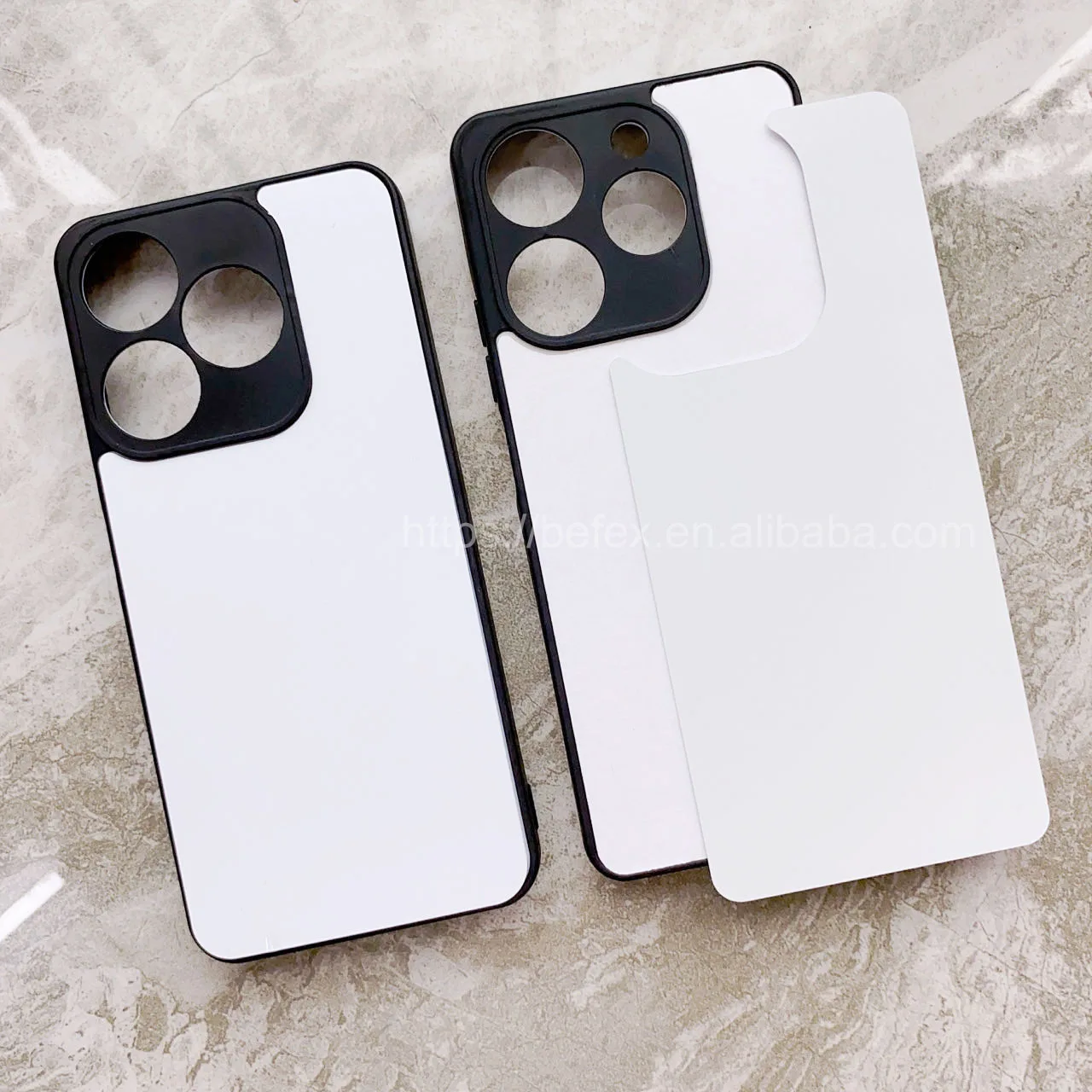 2D Sublimation Phone Case 2 in 1 Aluminum Sublimate Phone Case for TECNO Spark 10 Spark 10 Pro