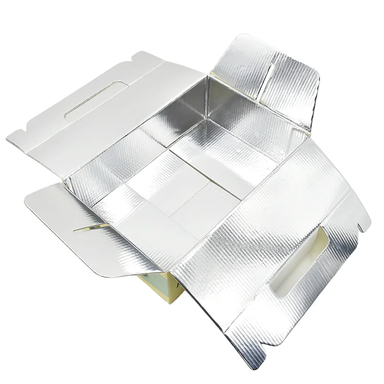 Custom Insulated Frozen Food Carton Boxes and Corrugated Cardboard Shipping Paper Carton Box for Wine Whiskey Brandy and Seafood