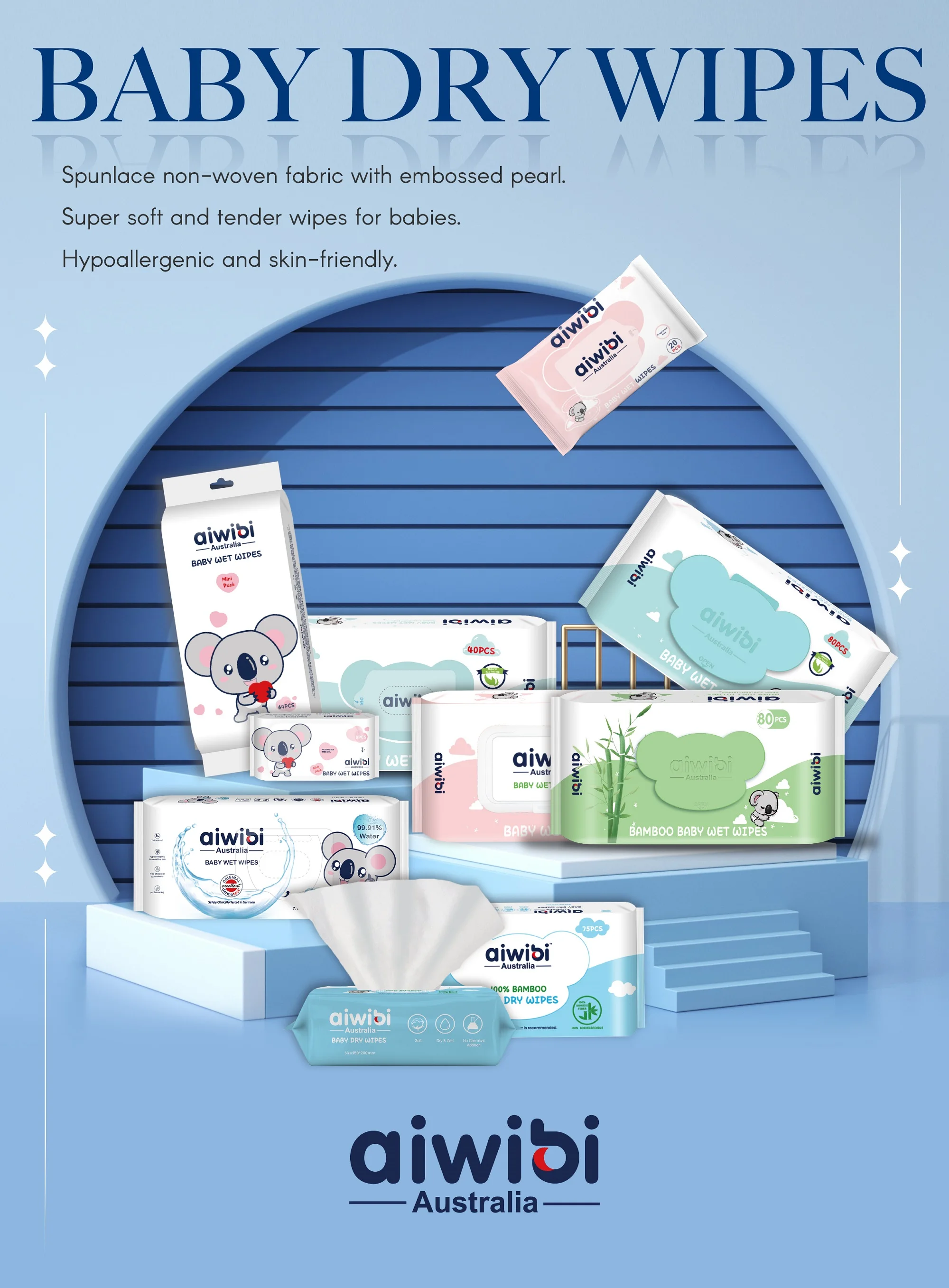 Aiwibi Disposable Mini Baby Wipes Portable Cute Carton Clean Baby Wet ...