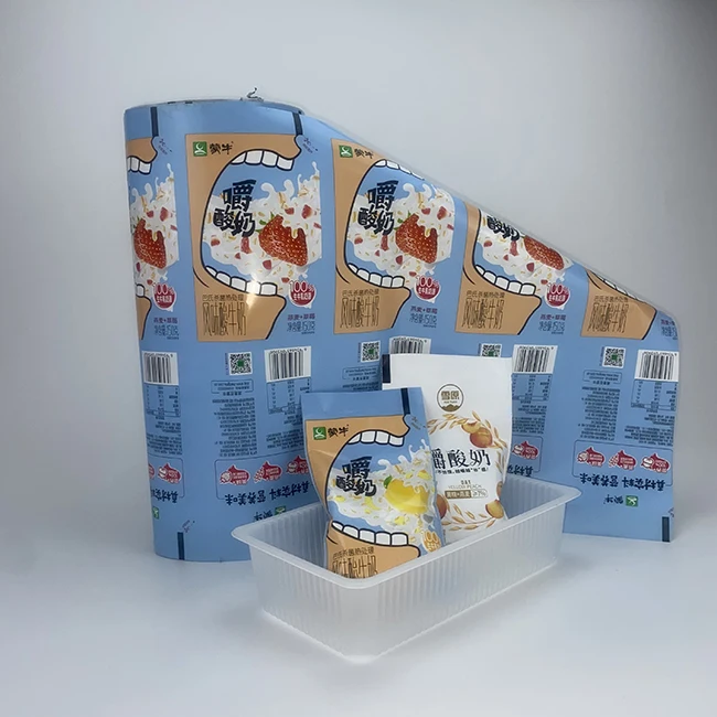 Yogurt Packaging Soy Milk Packaging Uht Milk Film Black and White Pe Film