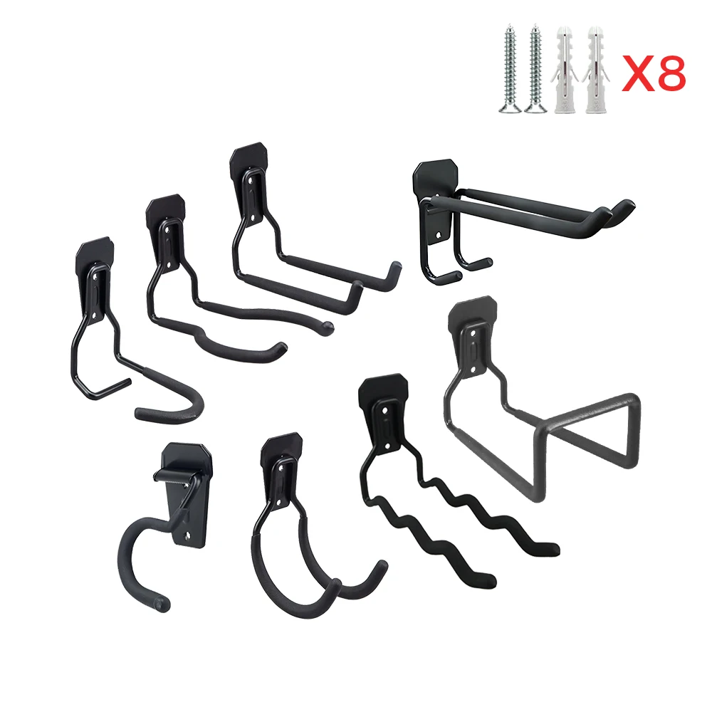 YOUPON Heavy Duty Metal Garage Wall Storage Hooks with Modern Design for Bike Ladder Garden Tools and Kitchen Use