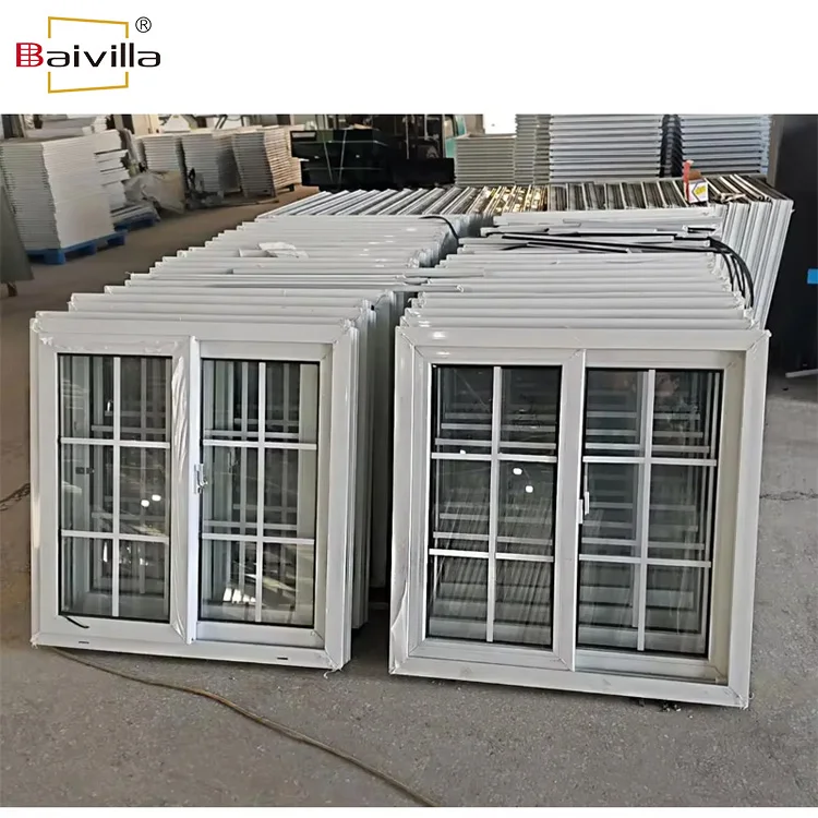 Factory Price Custom UPVC Vinyl Slide Windows Small Size Plastic PVC Glass Bathroom Sliding Window
