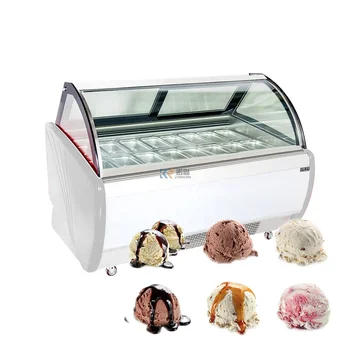 アイスクリーム型ディスプレイ アイスクリーム冷蔵庫ガラスドア冷凍庫アイスクリームファースト