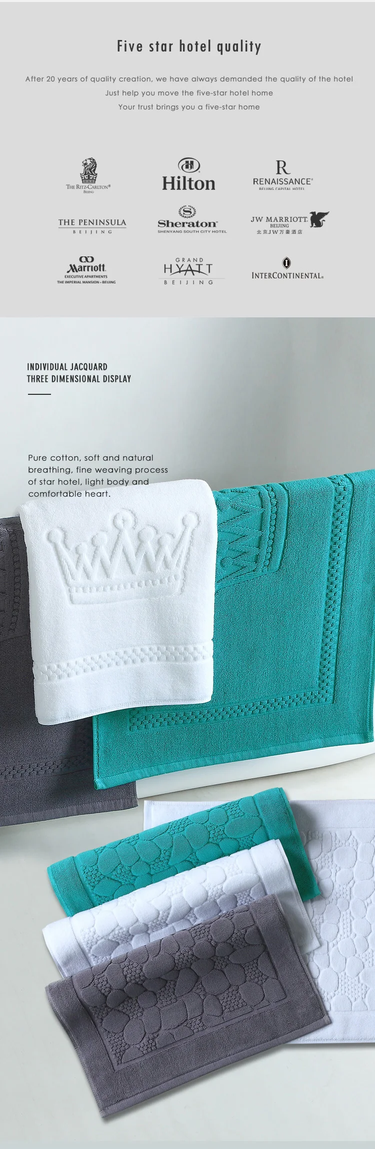 Luxury Hotel Spa Tubshower Bath Mat Floor Mat Feet Floor Towel