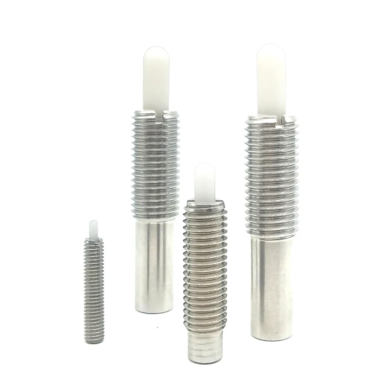 product exclusive offer stainless steel nylon spring loaded plunger pin threaded stainless steel spring plunger-44