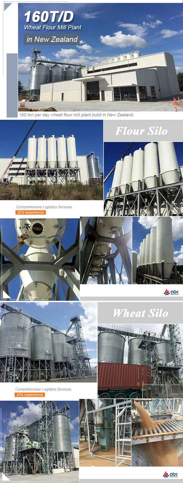 180T wheat flour mill production line complete
