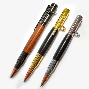 Wholesale Custom LOGO Printing Bullet Shaped Bolt Action Tactical Pen Multifunction Metal Luxury Gun Pen