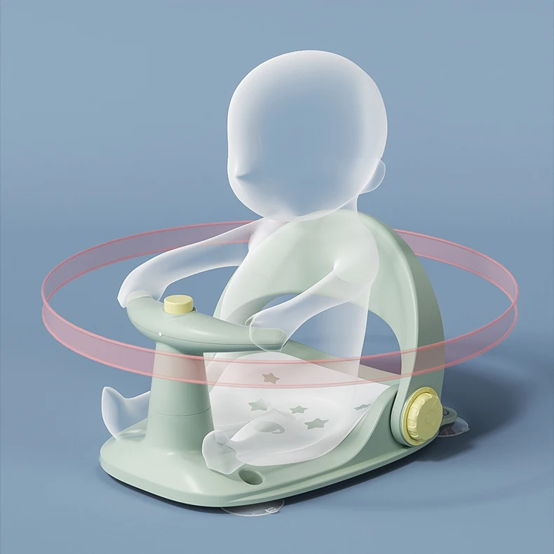 Simpatica sedia da bagno per bambini sedile per vasca in plastica