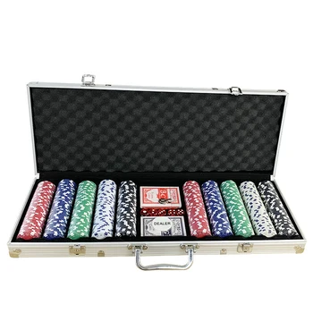 11.5 Gram Casino Chips Custom Poker 500 Complete Poker Playing Game Sets with Aluminium Case