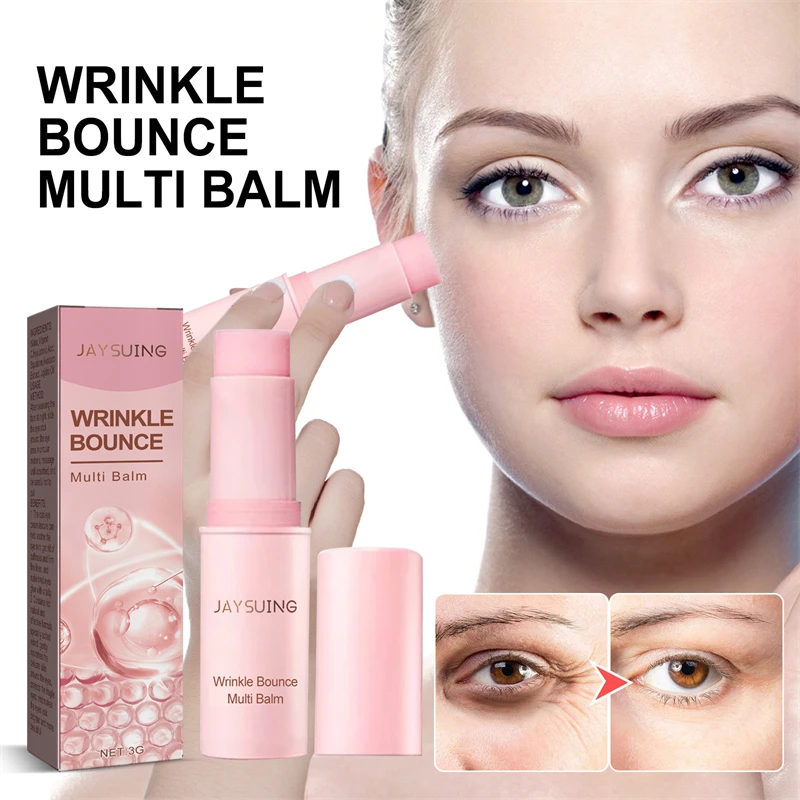 Jaysuing Collagen Wrinkle Bounce Multi Balm Ladies Pores Shrinking Anti Wrinkle Eye Neck Moisturizing Firming Cream for Face