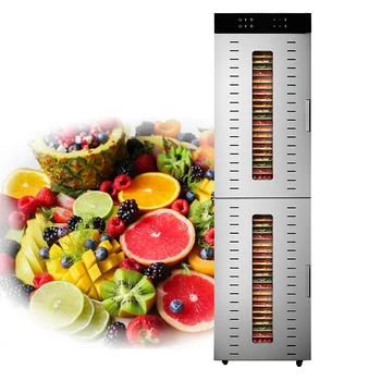 2 Cabinets 48 trays Fruit Dehydrator Vegetable Fruit Dehydrator Machine Commercial SS Fruit Meat Dryer Dehydrating Machine