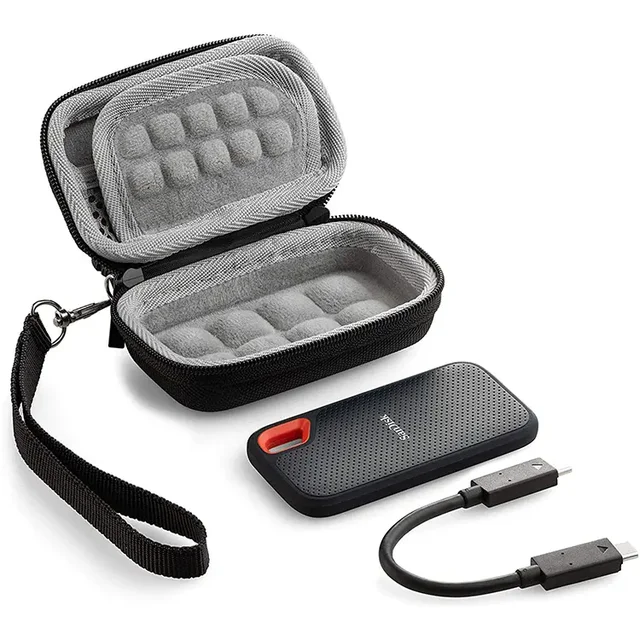 EVA Protective Case Hard Carrying Case Travel Storage Case for SanDisk SSD Hard Drive