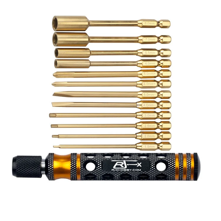 RJX Custom Logo RC Tools Screwdriver Sets Allen Wrench Driver Tool Kit for RC Model Car Boat Airplane