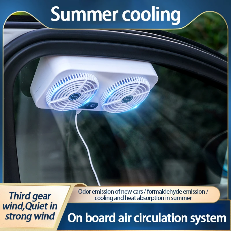 Usb High Quality Solar Powered Fan For Car Interior Cooling Ventilation