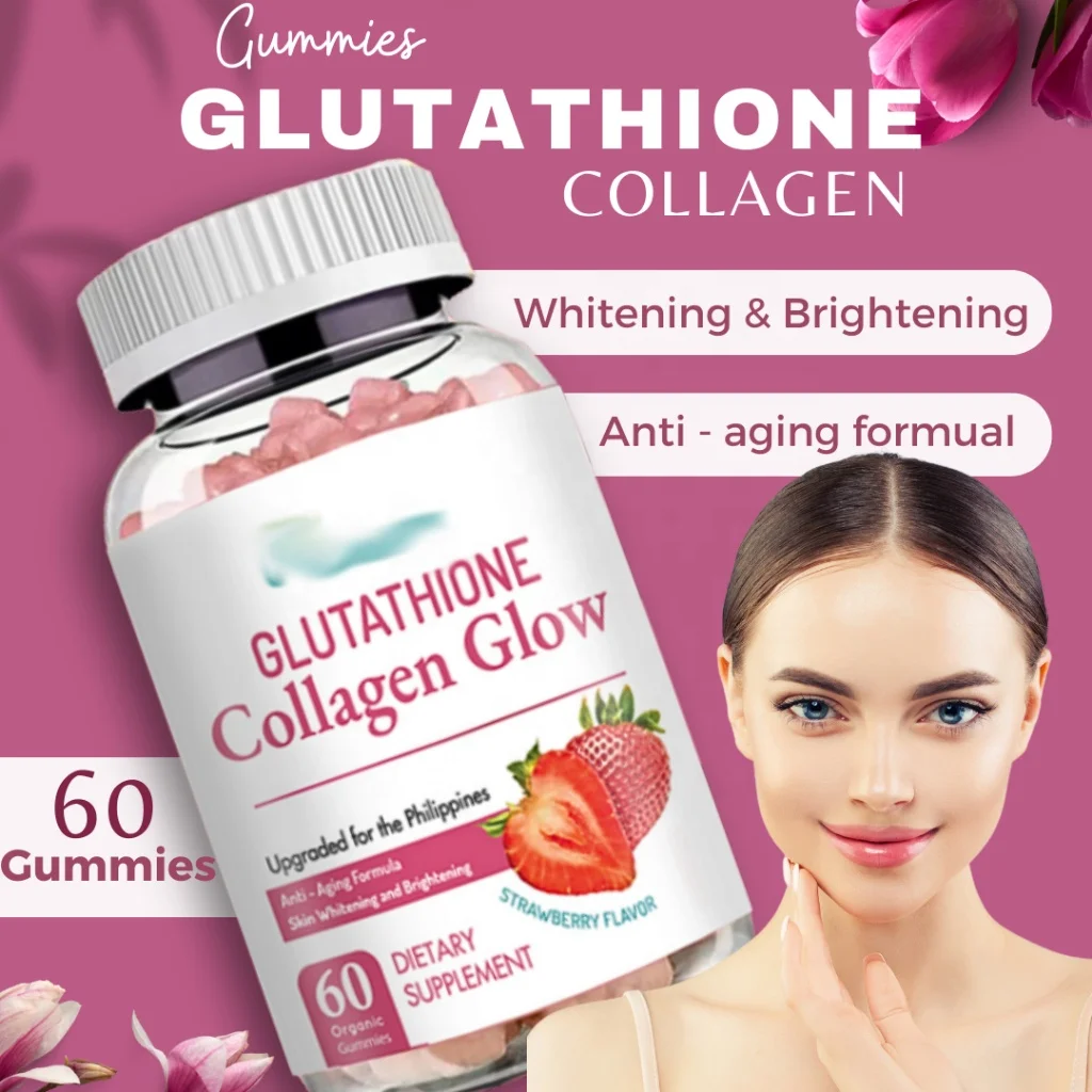 glutathion collagène Natural Anti-Aging Best Glutathione Collagen Glow Gummies