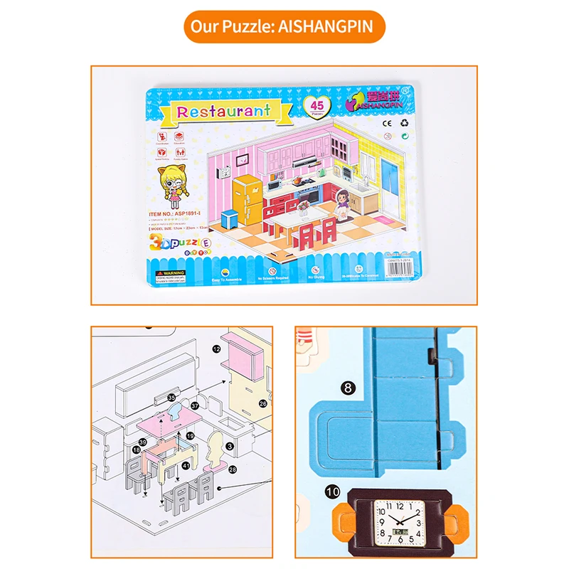 Sherman Tank 3D Model Paper Puzzle High Quality Factory Professionally Wholesale and Customize Boys N Girls Early Education Toys