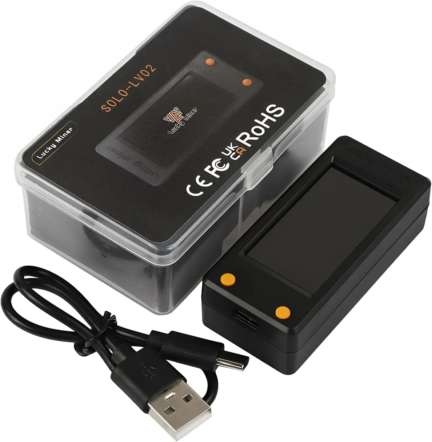 Lucky Miner LV02 78KH/s ASIC 加密货币挖矿机 1W 低功耗 USB/WiFi 即插即用 独立挖矿 家用 高收益矿机