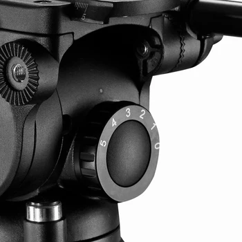 E-IMAGE EI7080AA Professional  Heavy Duty Two-Stage Aluminum 100mm Bowl Video Tripod for Video Camera Camcorders detail image