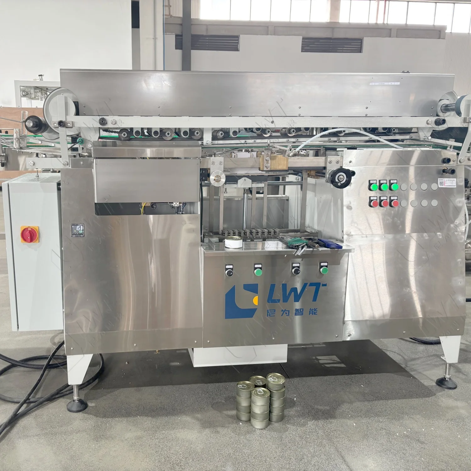 Electric Horizontal Labeling Machine for Tin Cans Pickle Bottles Glass Paper Metal Wood Packaging with Core Motor PLC Components