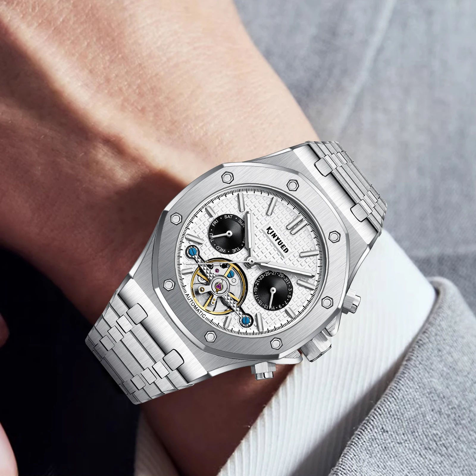 2023 Tourbillon Automatic Movement Waterproof Stainless Wrist Luxury Mens Diver Automatic Mechanical Watches