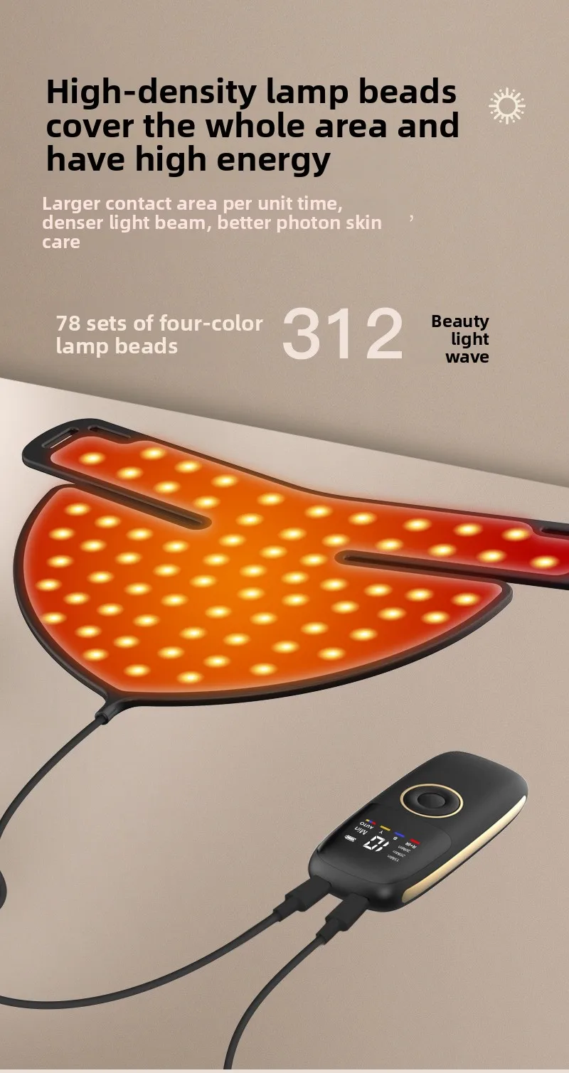 Hot Selling 680 Beam Beauty Light LED Light Therapy Photon Skin Rejuvenation Food Grade Silicone Mask Home Commercial Use