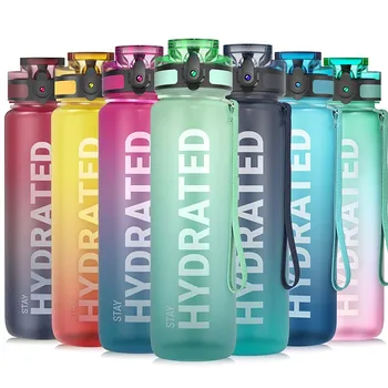 Bpa Free Gym Water Bottle Sport Tritan Water Jug Motivational Water Bottle With Custom Logo