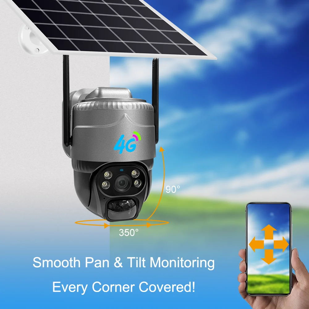 Network Camera Security Camera Smart Solar Power Energy Saving Led Street Light Outdoor Solar Light With CCTV Camera 4g