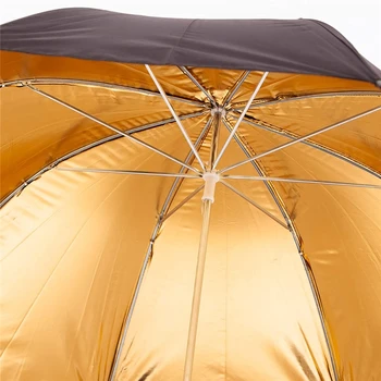 33"84cm Photographic Equipment Soft Umbrella Black/Gold Black/Silver  White for Photo Studio detail image