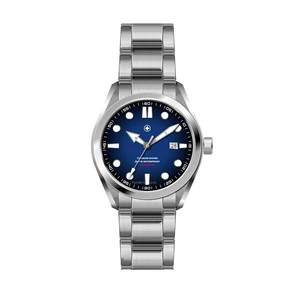 Titanium Dive Watches With Visible Movement Mechanical Titanium Brand Watch With  T5 Titanium Band  Luminous Dial Markers