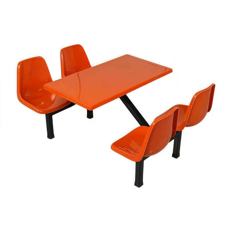 4-seater School Furniture Dining Table and Chair