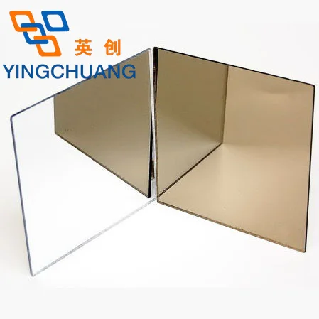 Yingchuang Wall Decorative 1-5 mm Thick Color Silver Mirror Plastic Acrylic Mirror Sheet