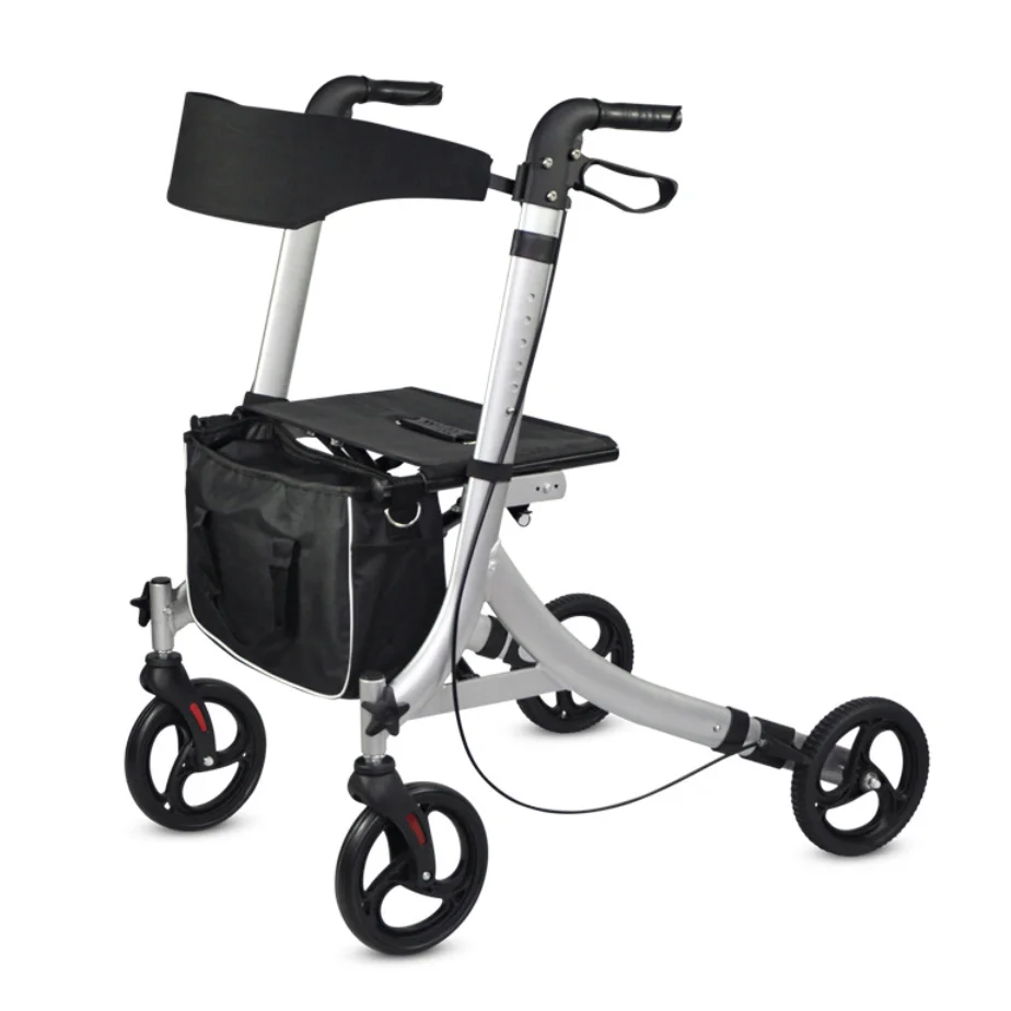 Lightweight Medical Drive Aluminum Folding Style 4 Wheel Walker Rollator