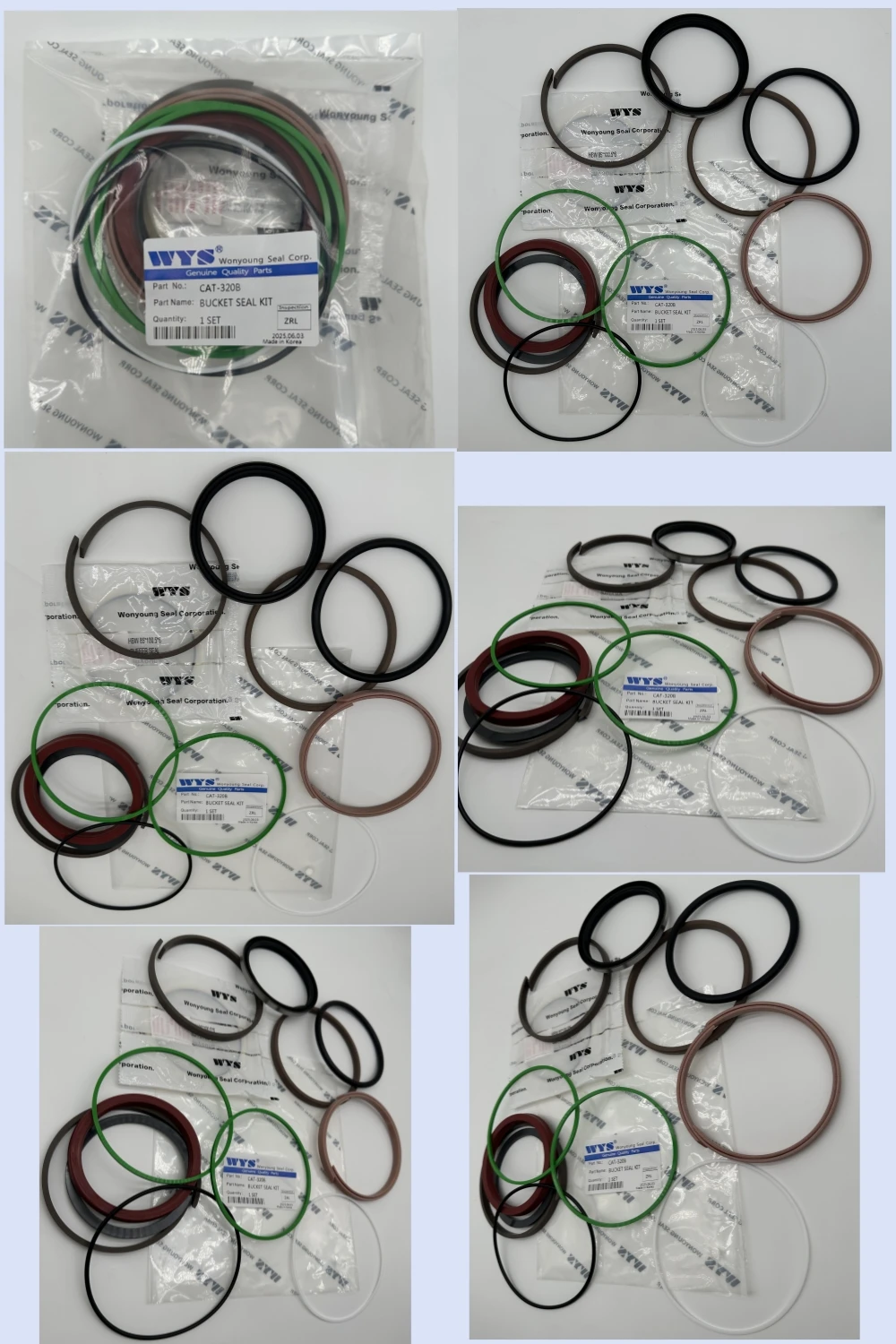 Original NO.CAT-320B Bucket Seal Kit with 1 Year Warranty for Caterpillar Komatsu Excavator Cylinder Repair