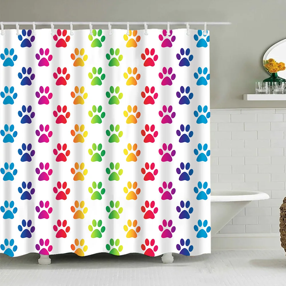 Wholesale Cat Claw Print Modern Shower Curtain,Waterproof Bathroom