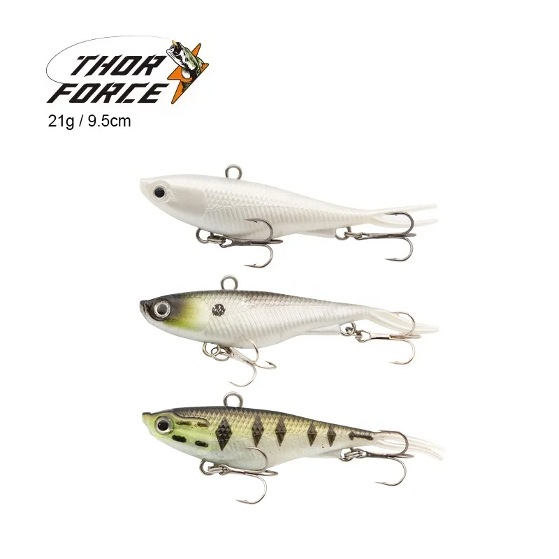 THORFORCE 9.5cm 21g Artificial Soft Lure VIB Factory directly Saltwater Soft Bait Split Tail Soft VIB